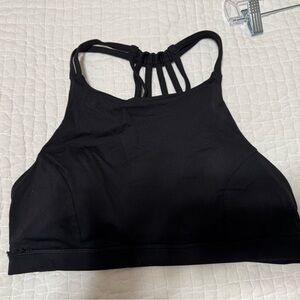 Lululemon high neck black bra with a cute back - not sure of style!